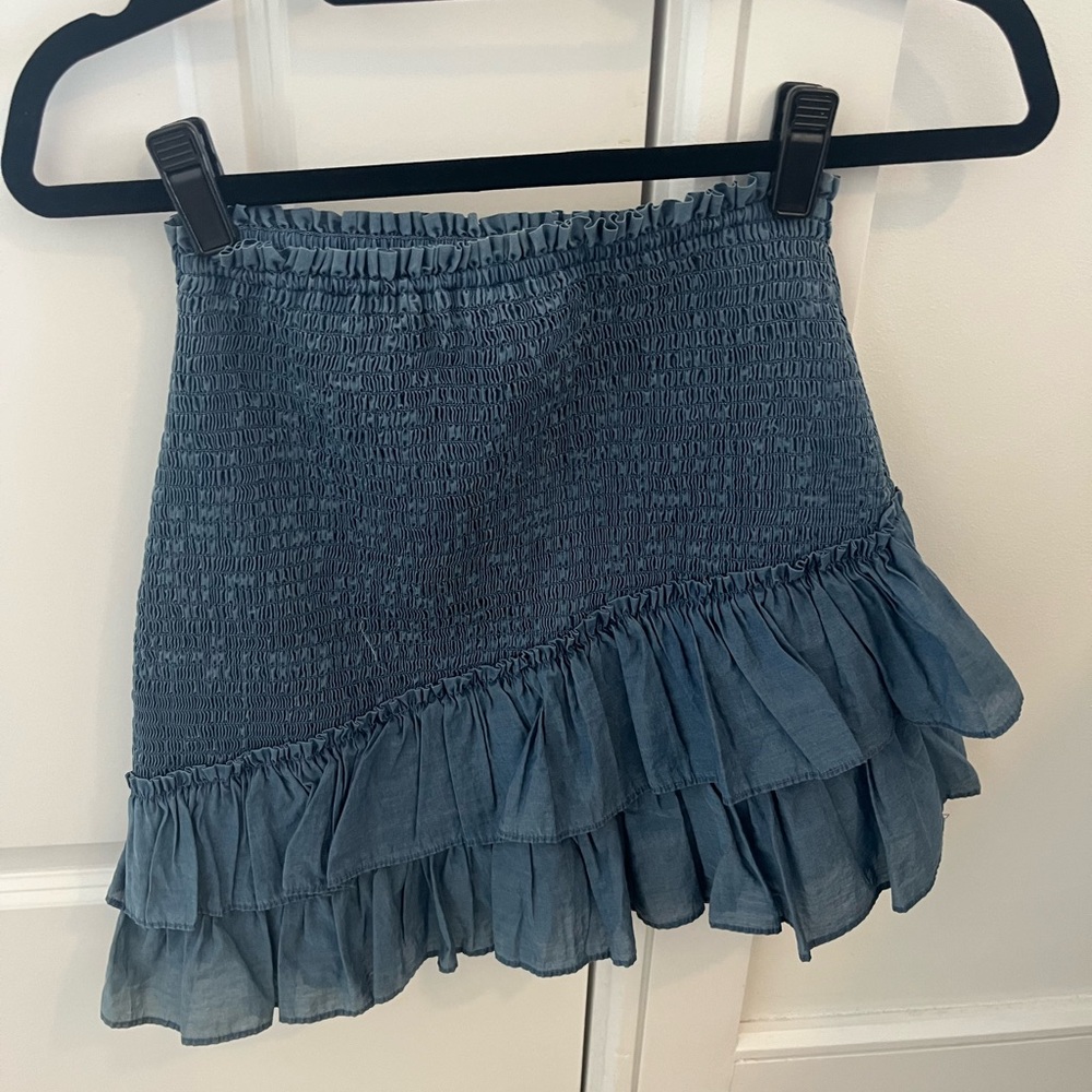 Zara Blue Ruffled Skirt - Picture 3 of 3